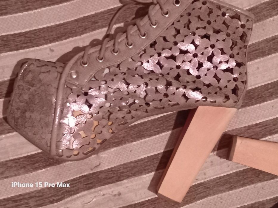 Оригинални Дизайнерски Боти от ест.кожа"JEFFREY CAMPBELL"!- 90%!