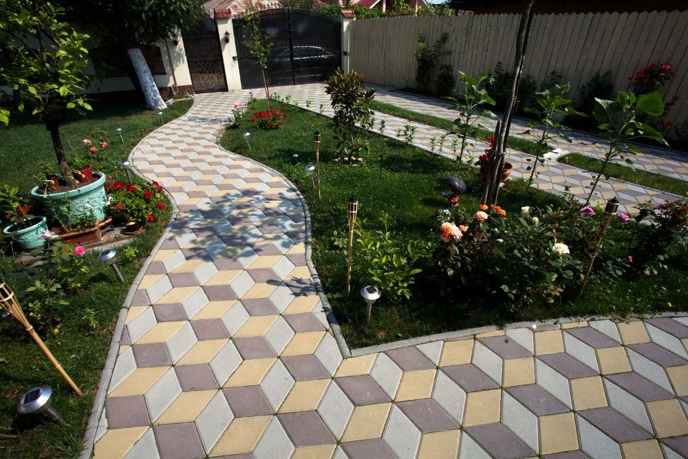 Pavaje,Pavele,Dale vibropresate ROMB 3D,Pastella,Rettango Teleorman