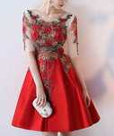 Rochie de ocazie cu broderie florala, marimea S