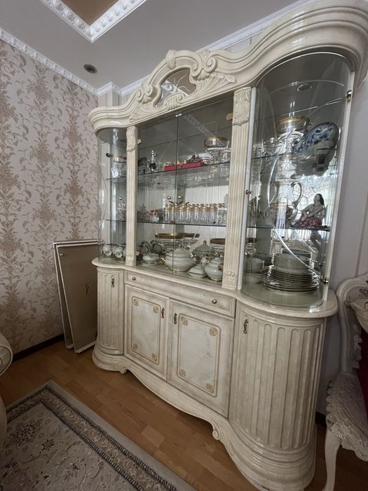 Сервант, белый/бежевый