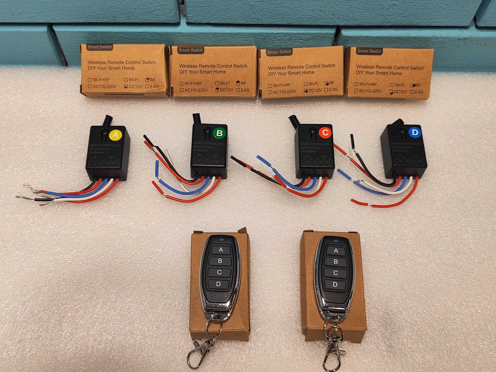433MHz безжичен дистанционен ключ 12V с 4 предавателя и 100м обхват