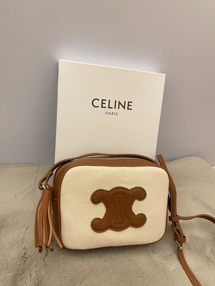 Geanta/Poșetă Celine Cabas Drawstring Cuir Triomphe