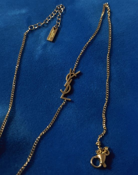 Lant Yves Saint Laurent placat cu aur 14k ysl