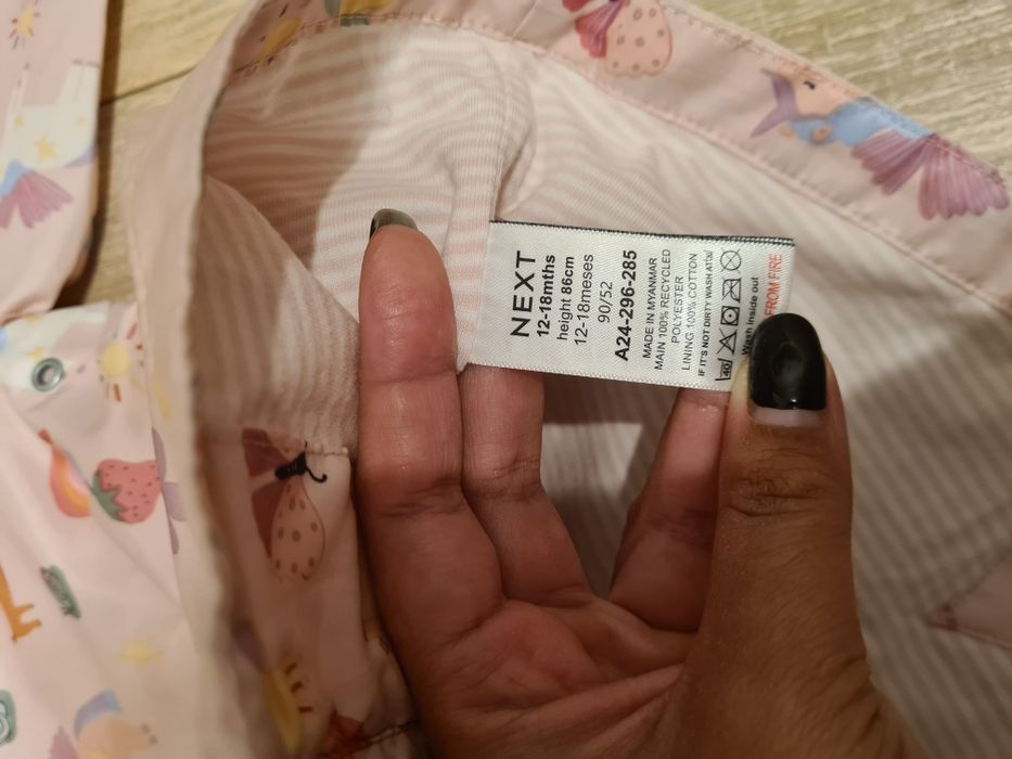 Vand jacheta fetite impermeabila Next 12-18 luni 86 cm