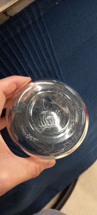 2 бр кристални гравирани чаши за вода Zara Home; може да се добави име