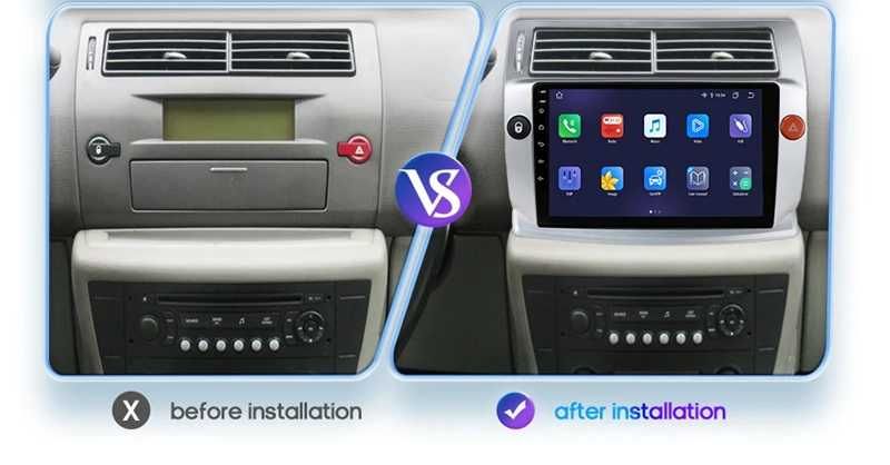 Мултимедия 9" за CITROEN C4 ANDROID 13 навигация CARPLAY RDS DSP GPS