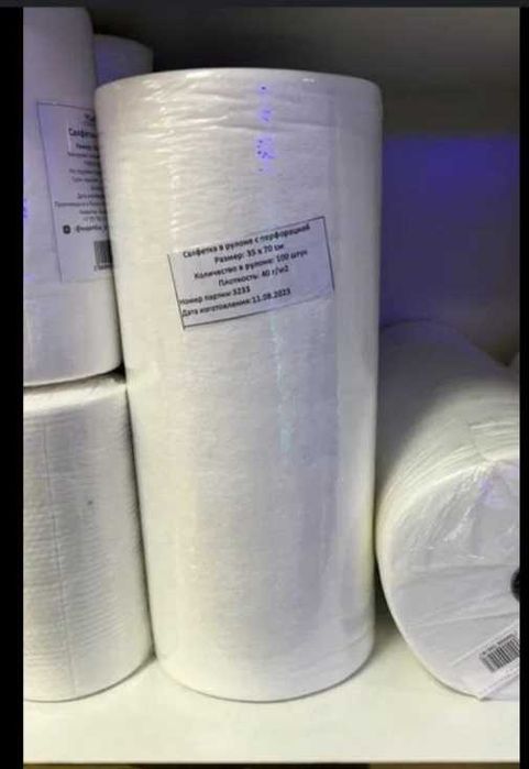 Bir martalik sochiqlar 35x70 donasi 90000 pachkada 6 dona rulon