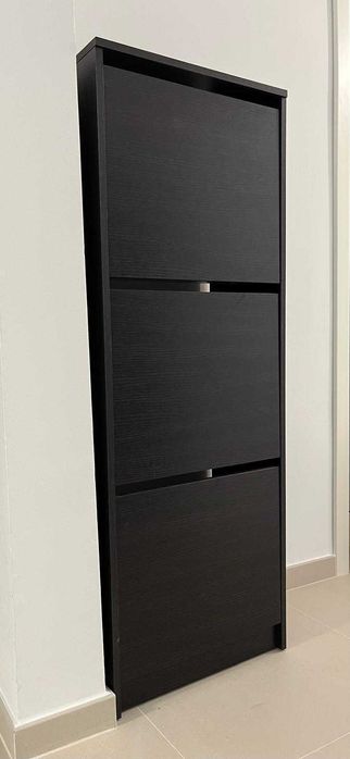 Dulap pantofi negru 49x135 cm