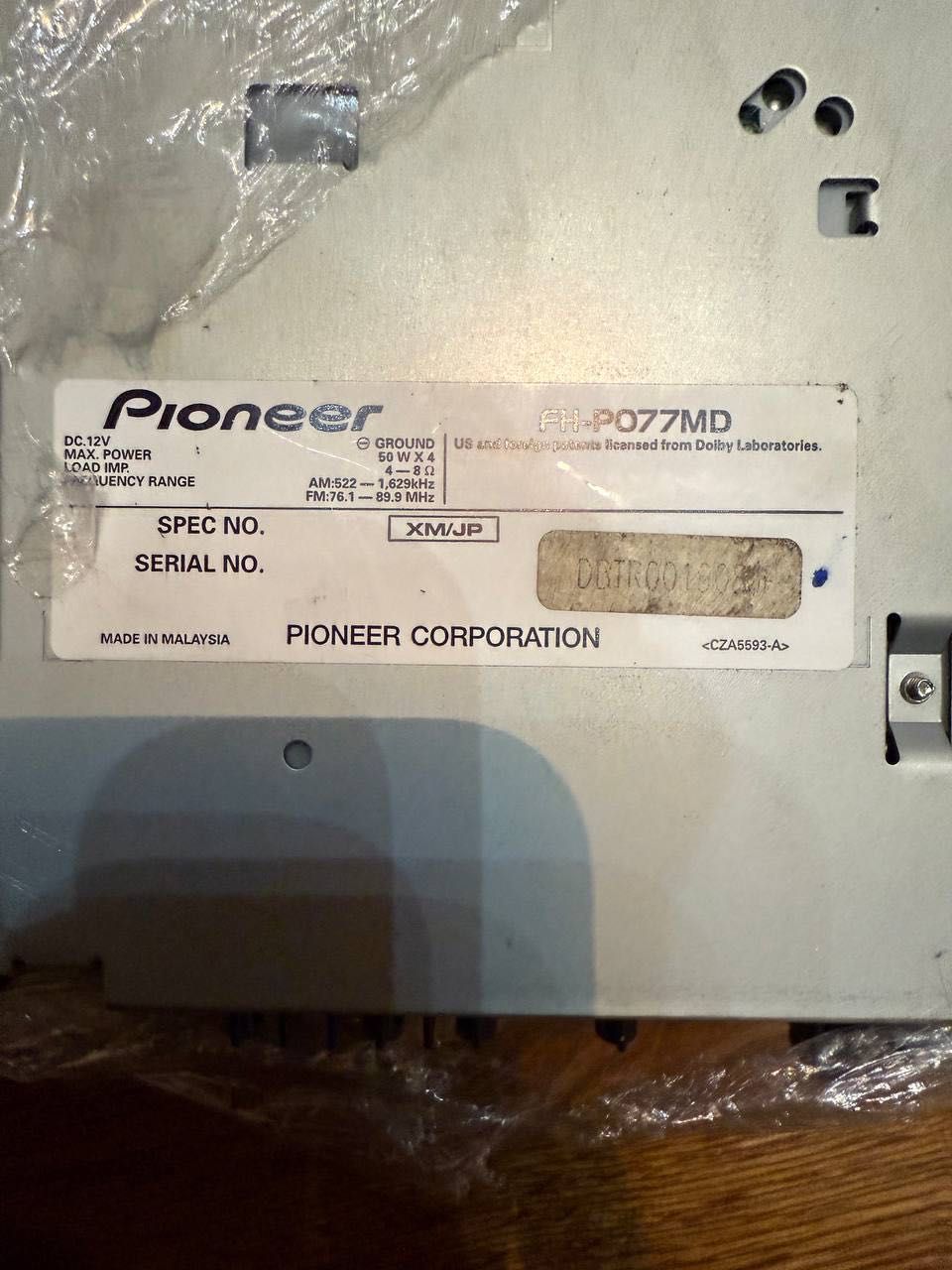 pioneer corrozeria