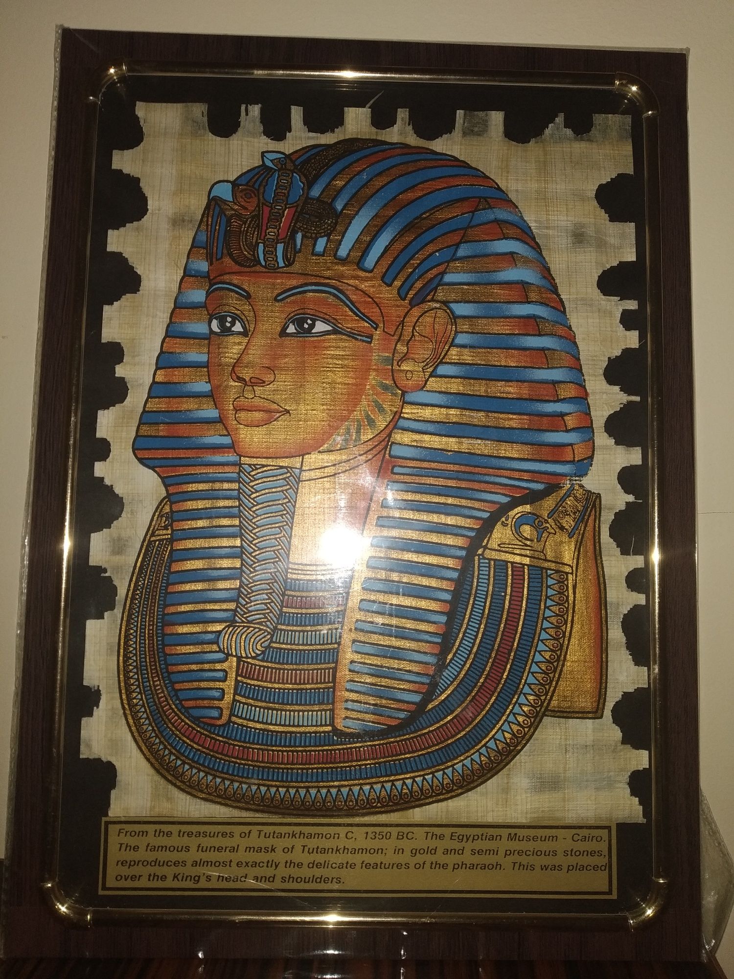 Картина на папирусе в раме