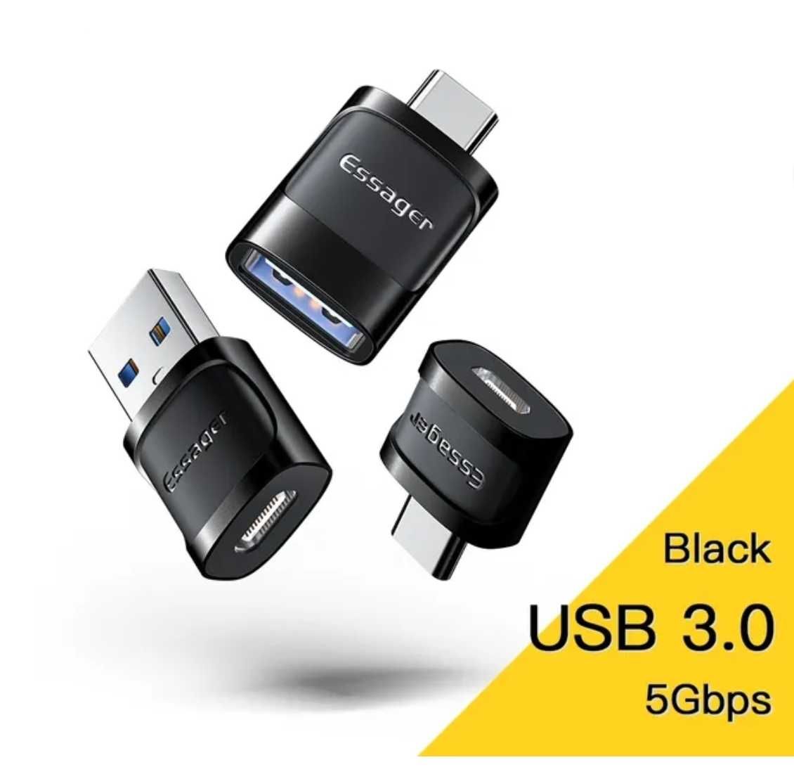 Set 3 adaptoare USB-A USB-C micro USB