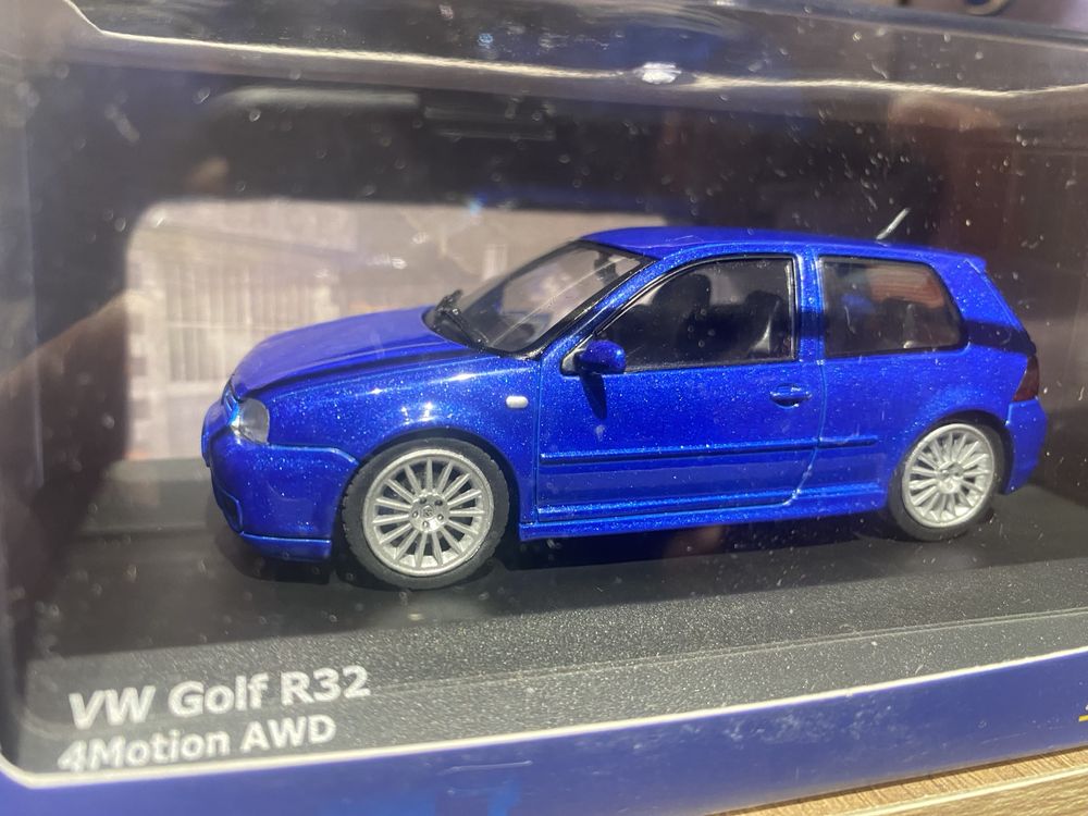 SOLIDO VW Golf R32 4Motion AWD machetă auto scara 1:43 Blue