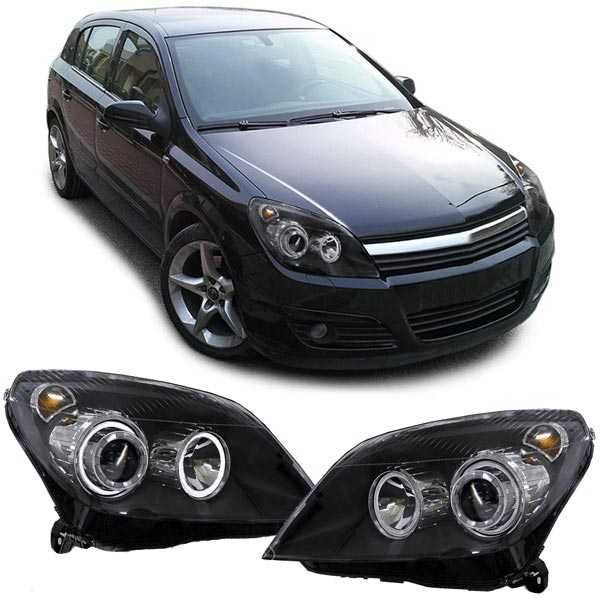 Faruri Opel Astra H Angel Eyes Black 2004-2010