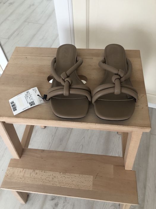 Sandale bej dama Mango Nou marimea 36