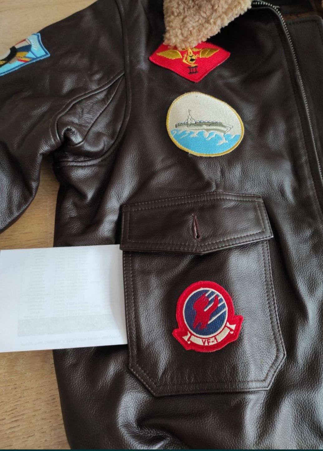 Geaca pilot din piele TOP GUN,  tip G 1, US Navy