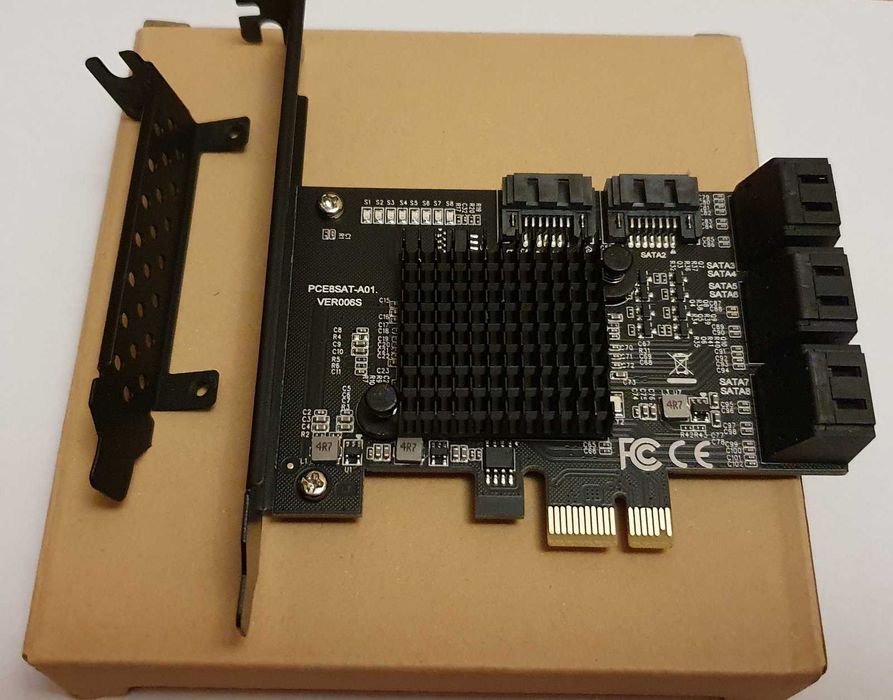 Adaptor porturi SATA3 (2, 6, 8) de la PCIe x1 - SSD / HDD / DVD