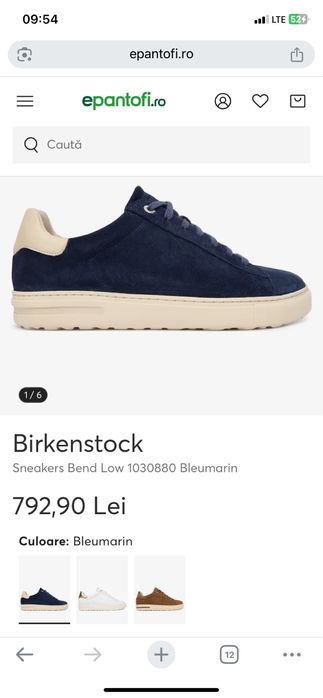 Birkenstock Sneakers Bend Low 1030880 Bleumarin