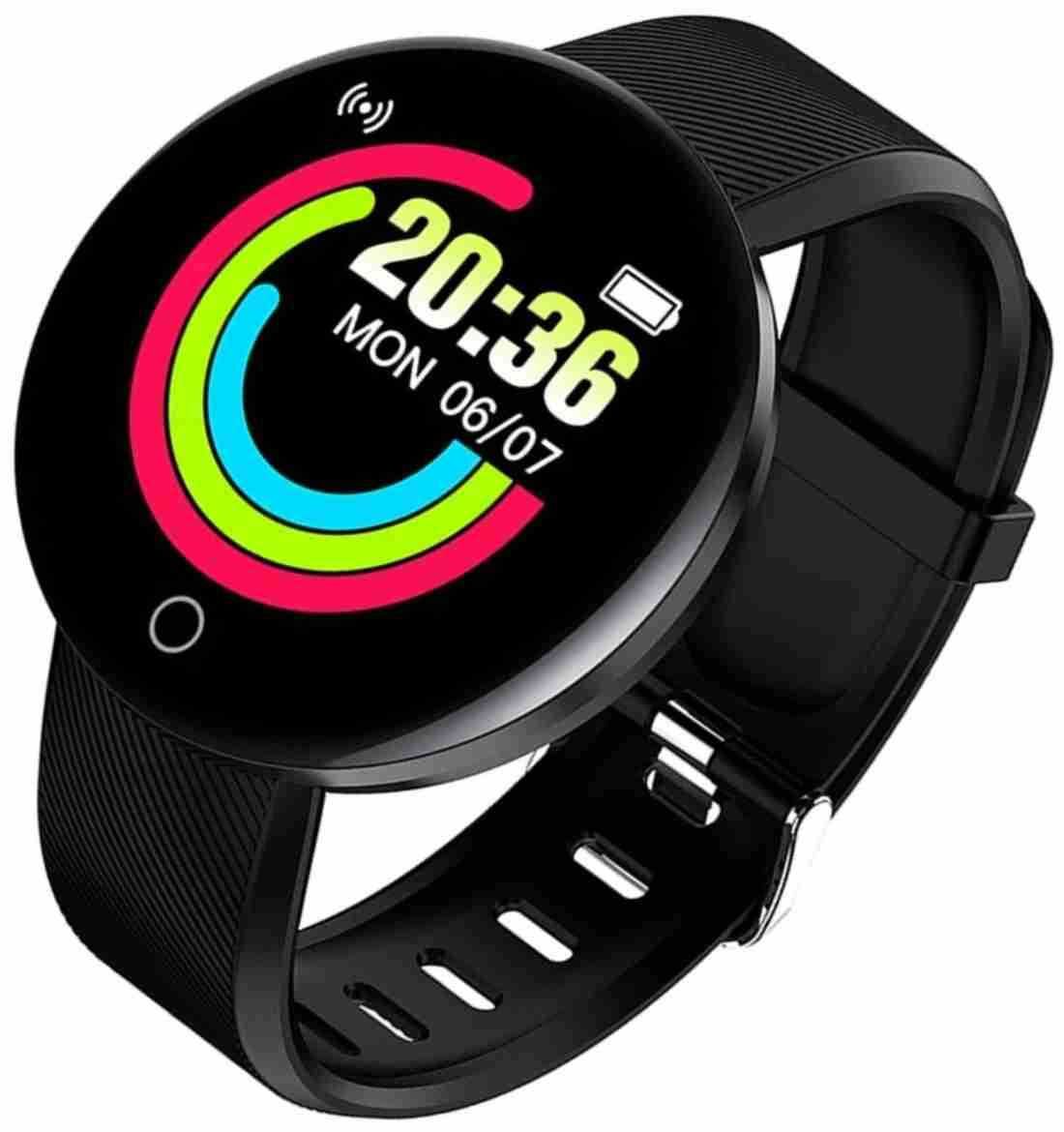 Set Smartwatch + 2 Curele Negru-Roșu. Vezi apeluri, mesaje, notificări