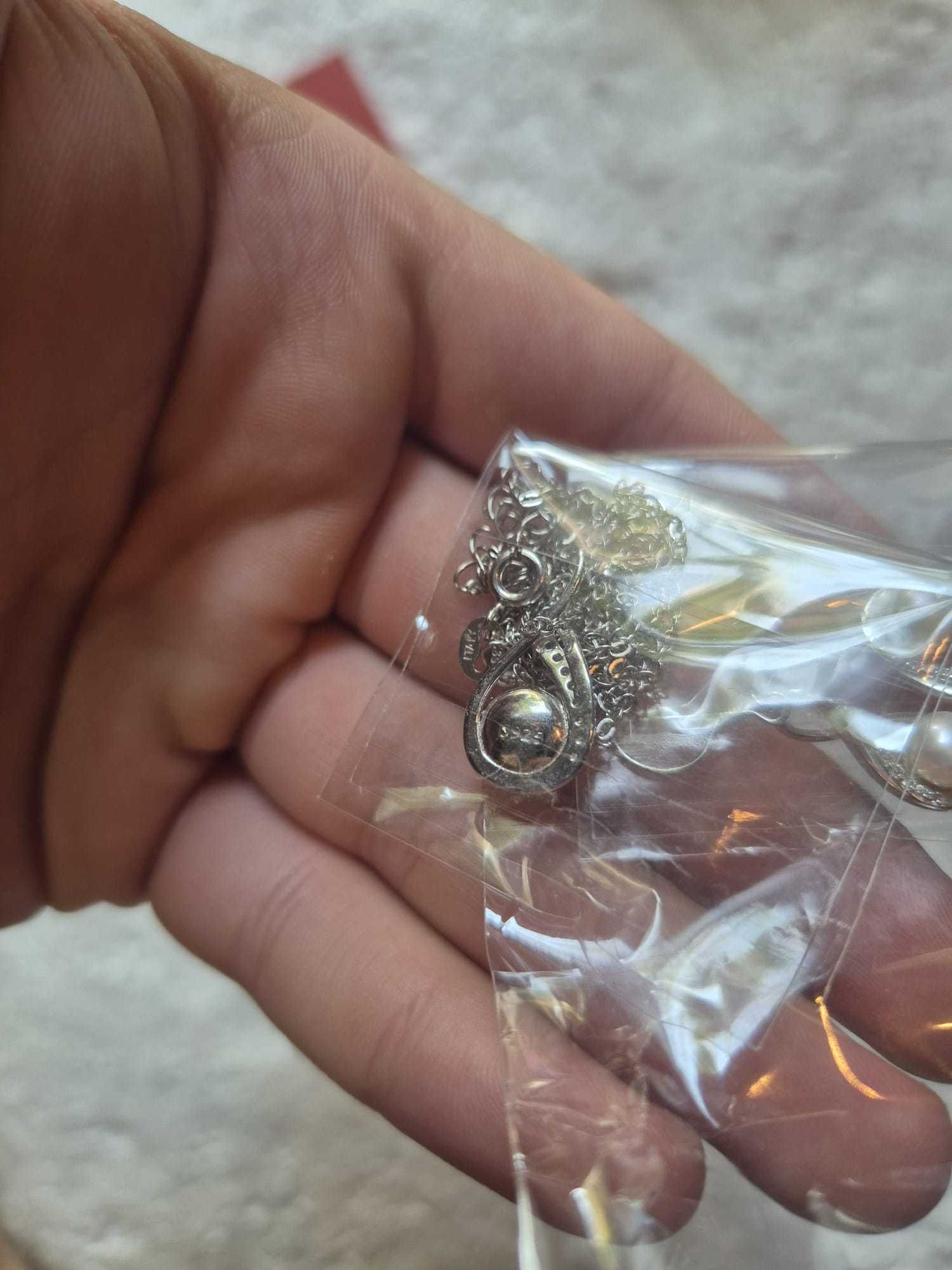 Set Colier si Cercei din Argint 925 cu Perle de Cultura