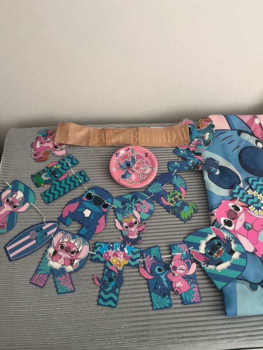 Stich фон и банер за рожден ден