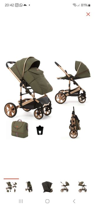 Коляска прогулочная Wingoffly U8, зеленый