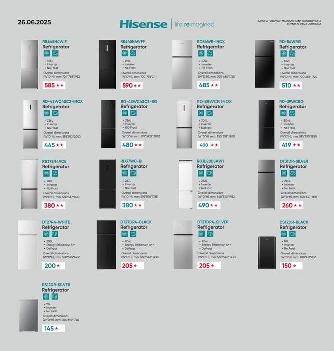 Hisense Xolodilnik хайсенсе холодилник