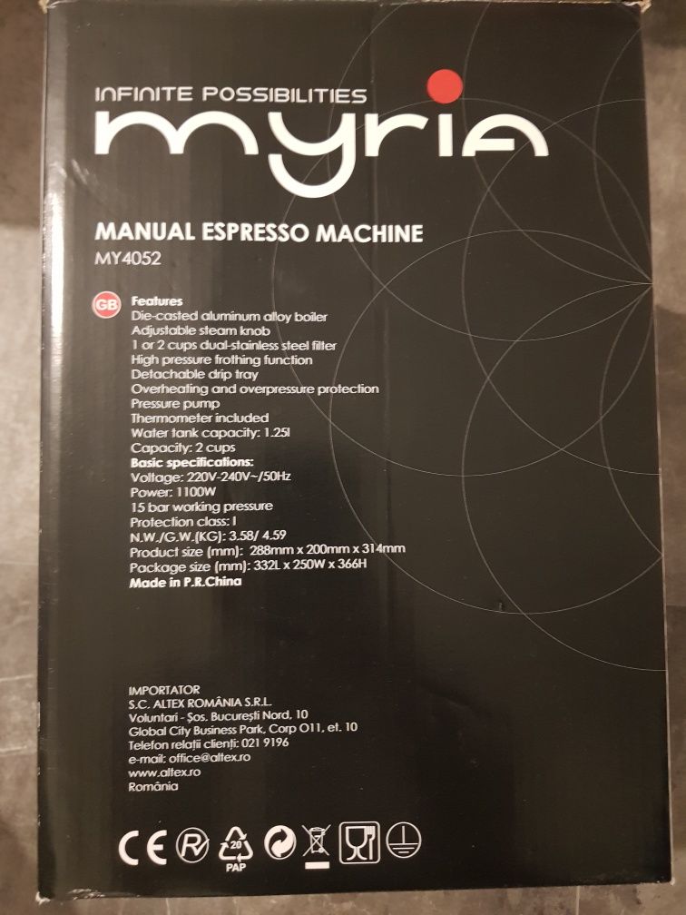 Espressor manual Myria nou