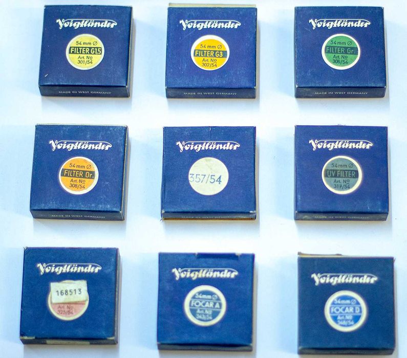 Voigtlander - Colectie filtre si lentile - in cutiile originale