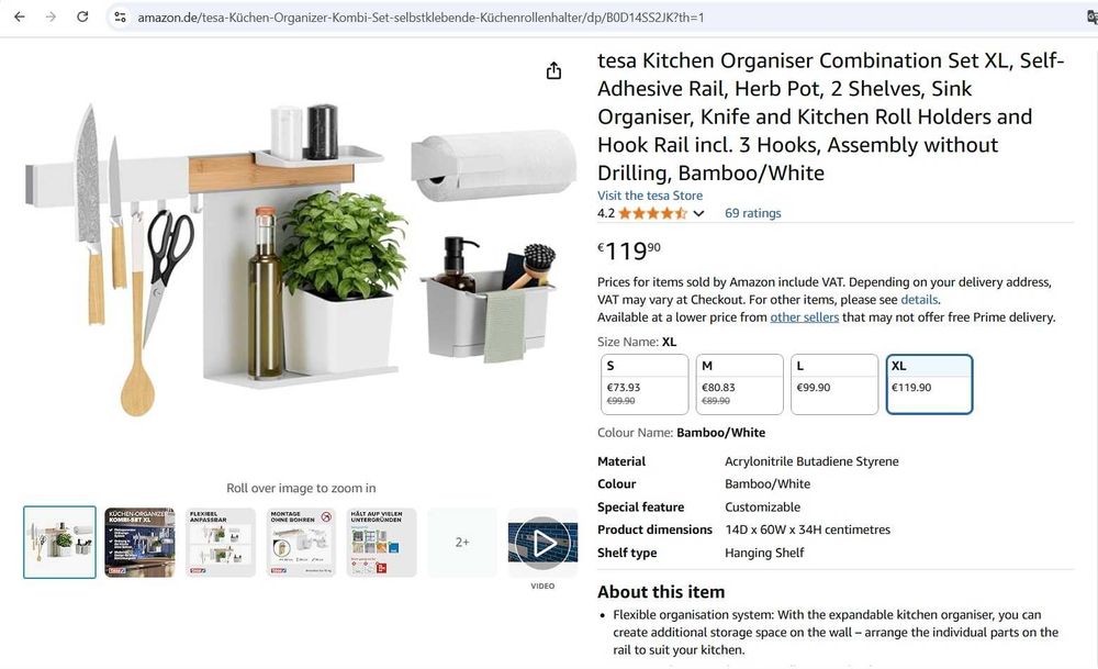 Set organizare bucătărie tesa  XL