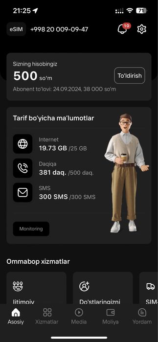Nomer sotiladi 50$ ga berqmizq