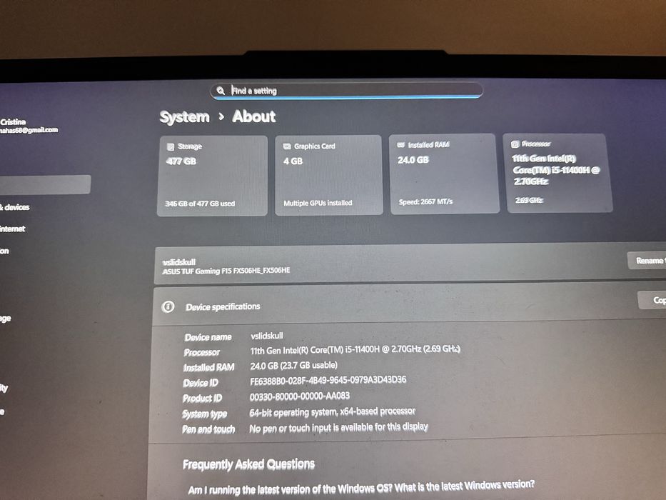 Laptop Gaming Asus Tuf F15