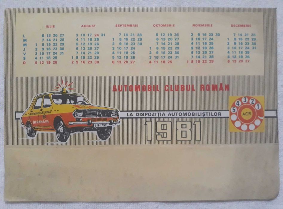 Calendar cu reclamă de colecție nu trimit în țară predare personal cen