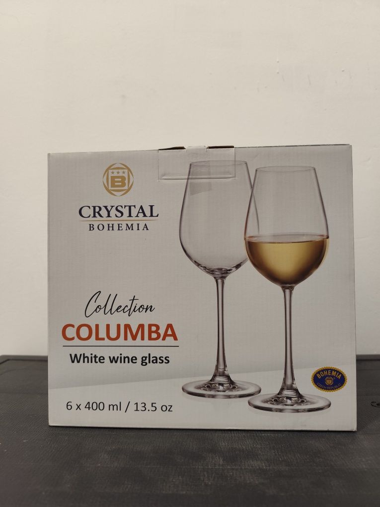 Чаши за вино - 6 броя комплект Crystal Bohemia Columbia