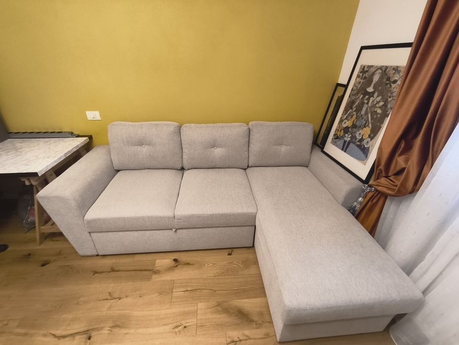 Colțar cu 3 locuri din material textil