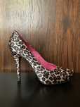 Pantofi Buffalo London Animal Print Satin si Piele Naturala Marimea 38