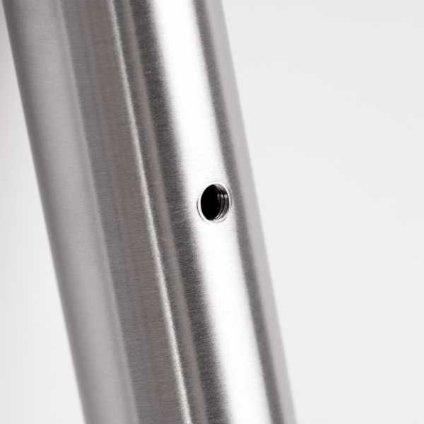 Maner tragator inox satinat, L: 500mm, diam.32mm, asezare inclinata