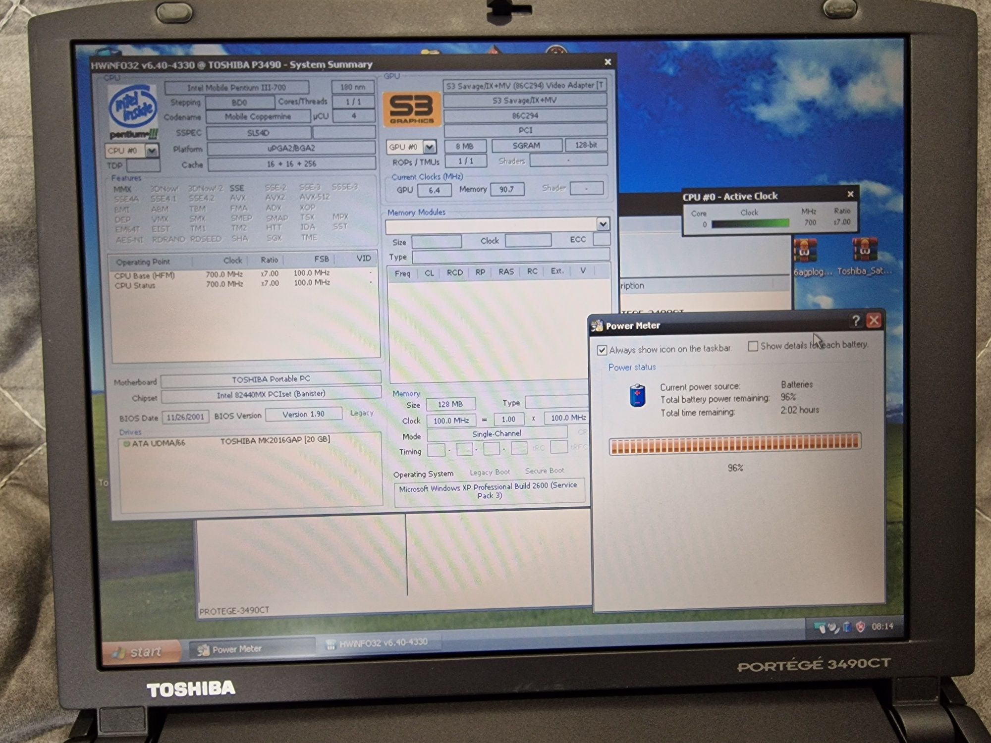 Toshiba Portege 3490ct Pentium 3 лаптоп