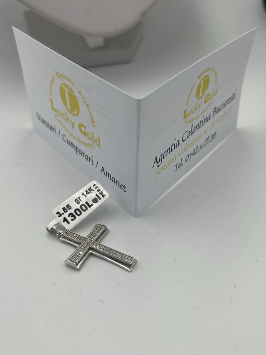 Cruce Aur Alb 14k 3.56gr #46624