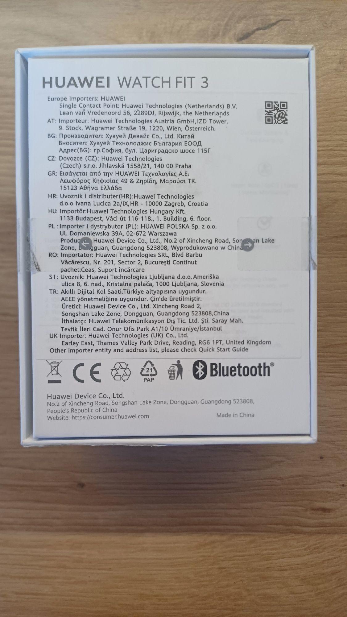 HUAWEI WATCH FIT 3 SLO-B09 BLACK Fluoroelastomer Strap