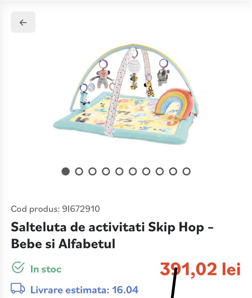 Salteluta de activitati Skip Hop – Bebe si Alfabetul