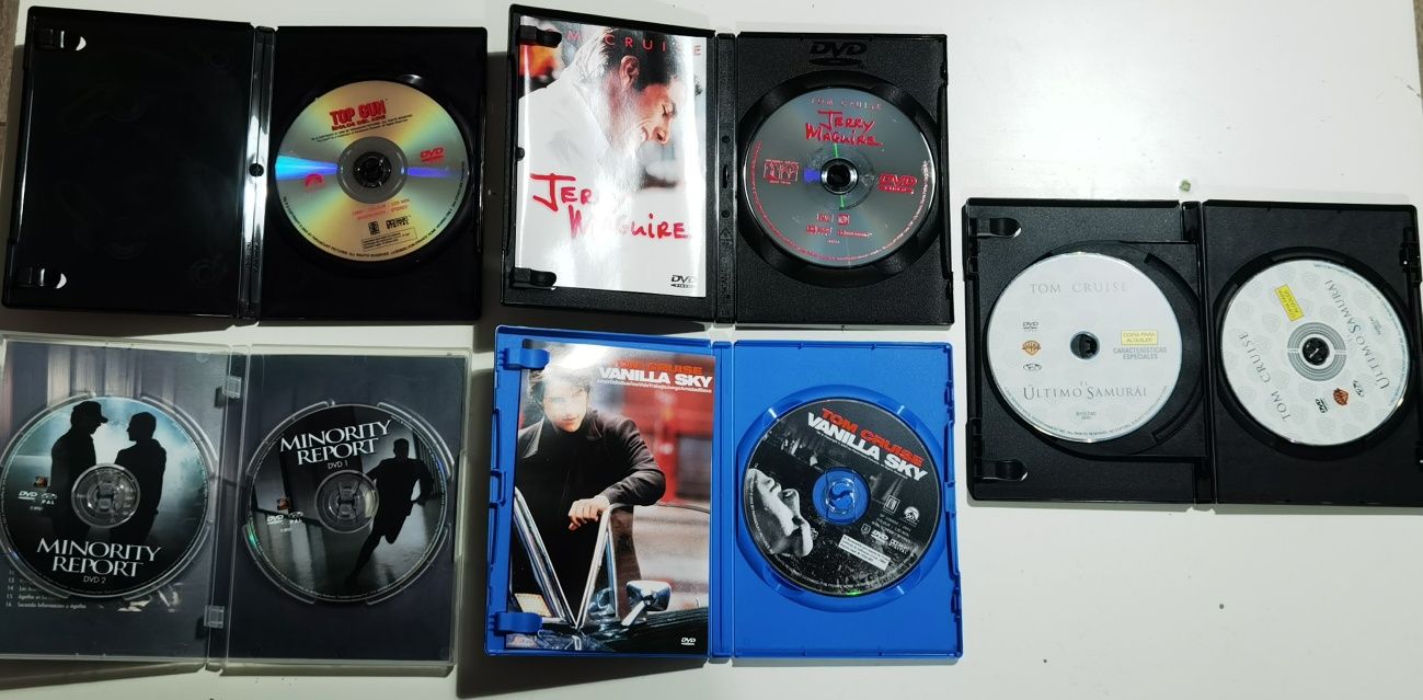 Dvd colecție Tom Cruise/Top Gun/Jerry Maguire/Vanilla Sky/Minority rep