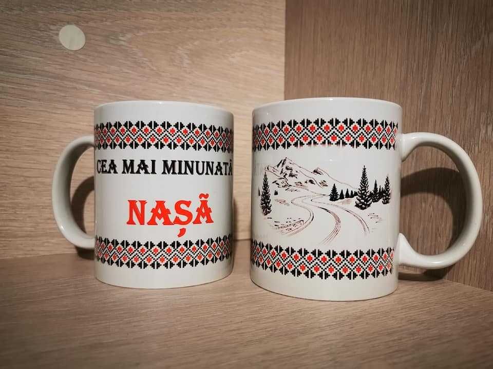 Set cani personalizate "Pentru Nasul si Nasa"