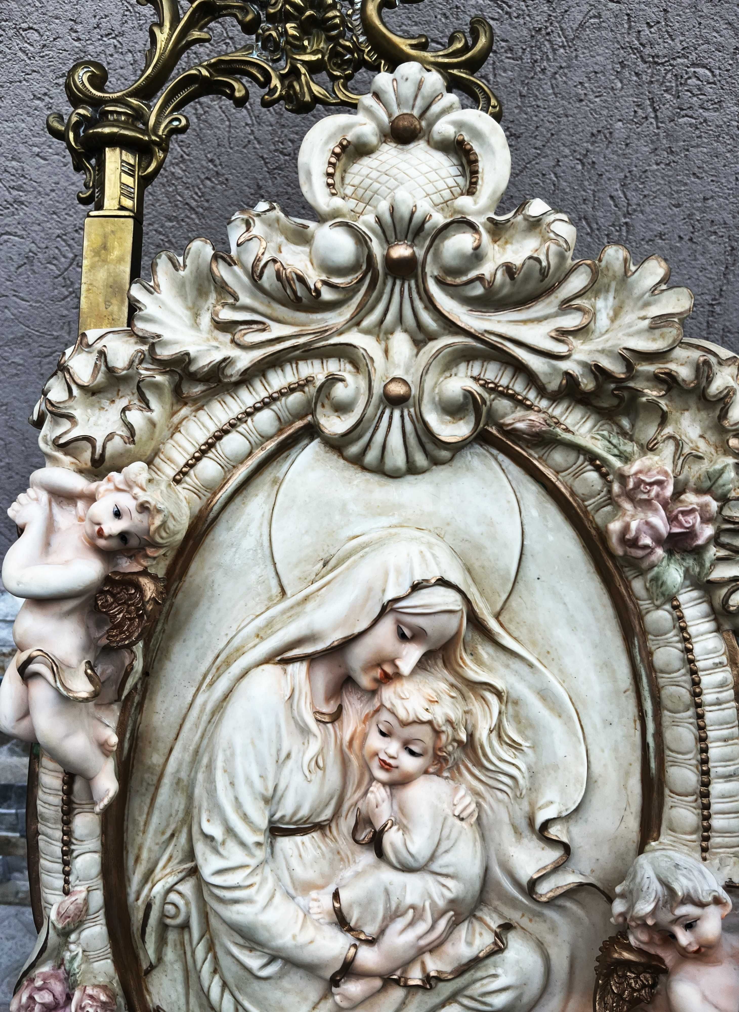 Superb tablou icoana -Fecioara Maria cu pruncul-Franta