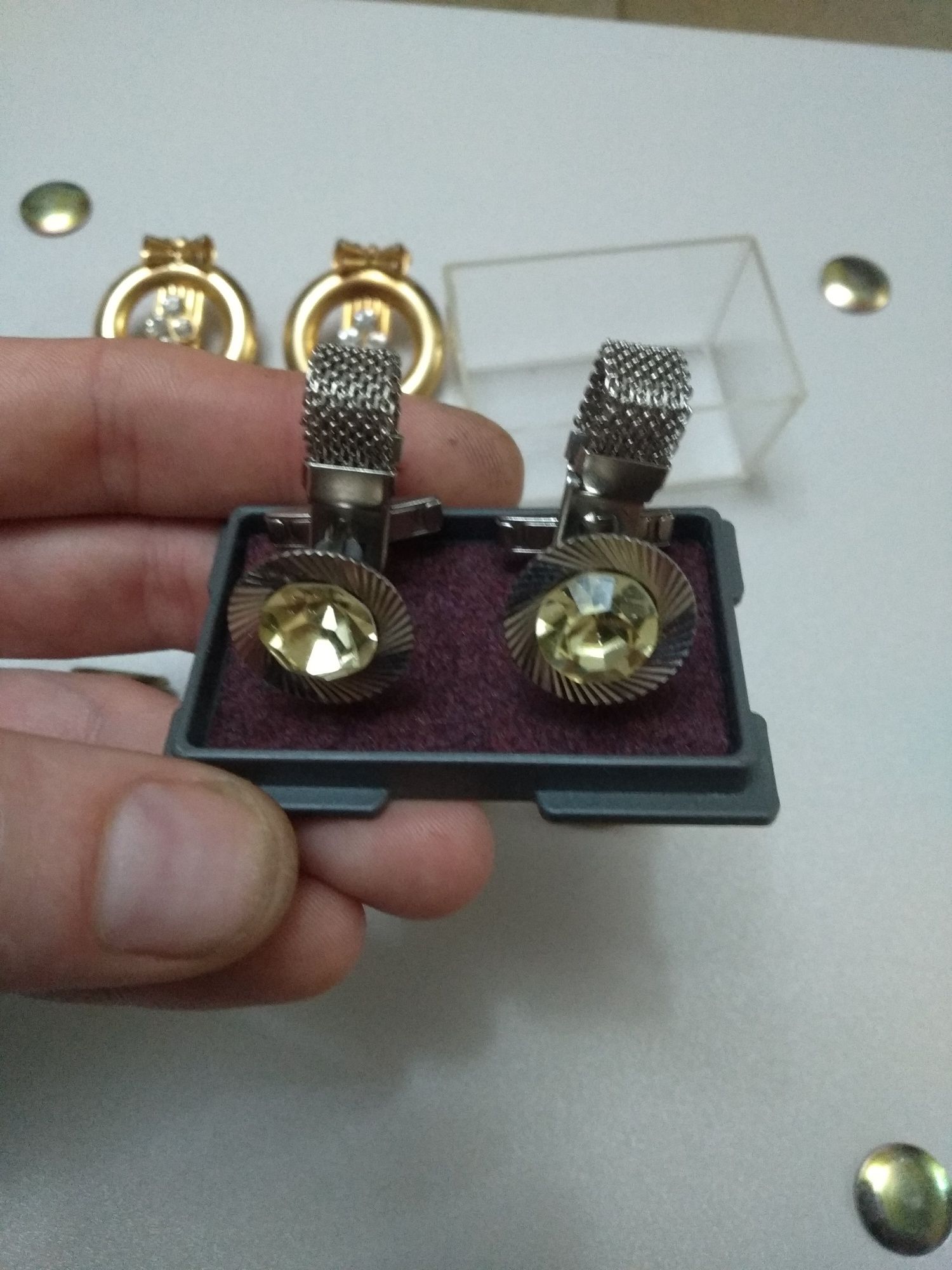 Запонки винтажные. Клипсы. СССР.