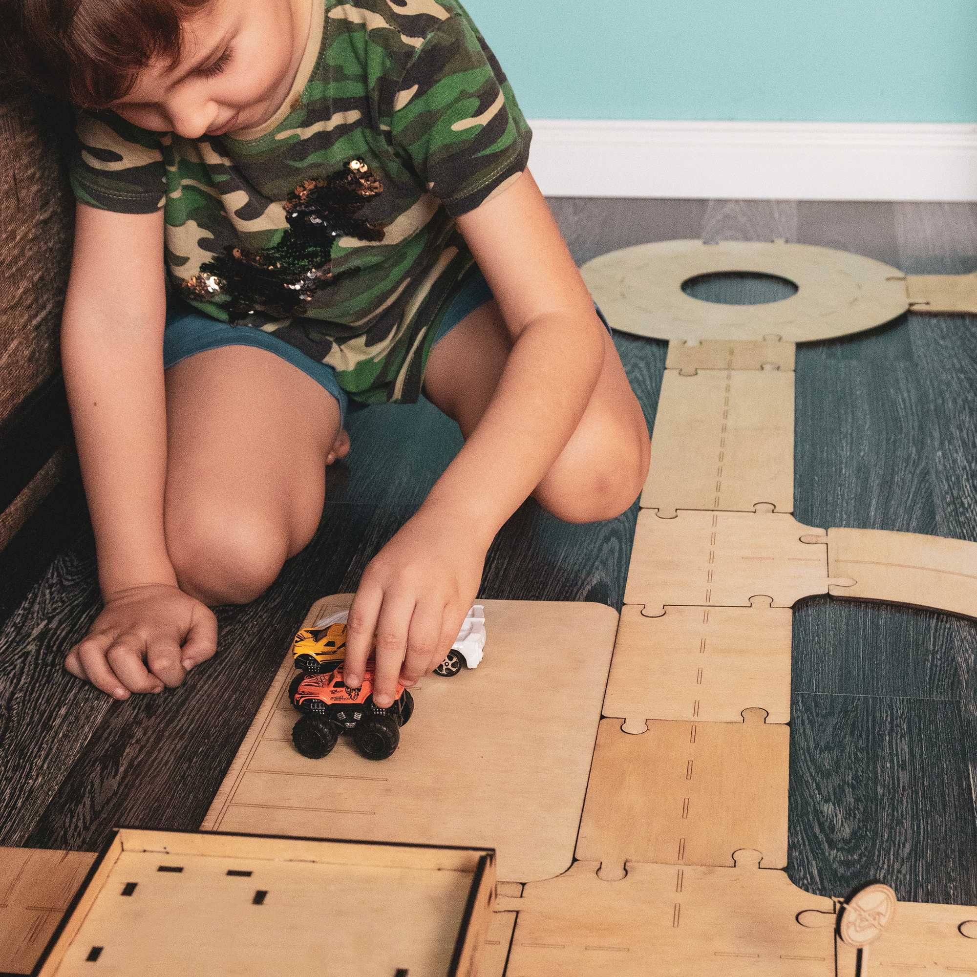 Puzzle drum din lemn – joc educativ și modular pentru copii
