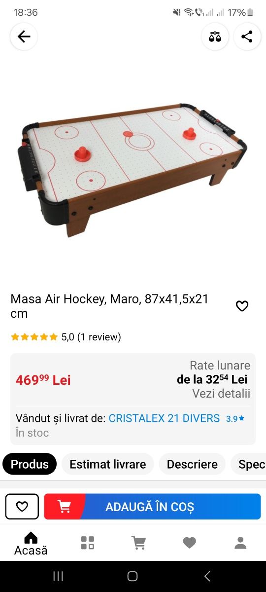 Masa Air Hockey divertisment