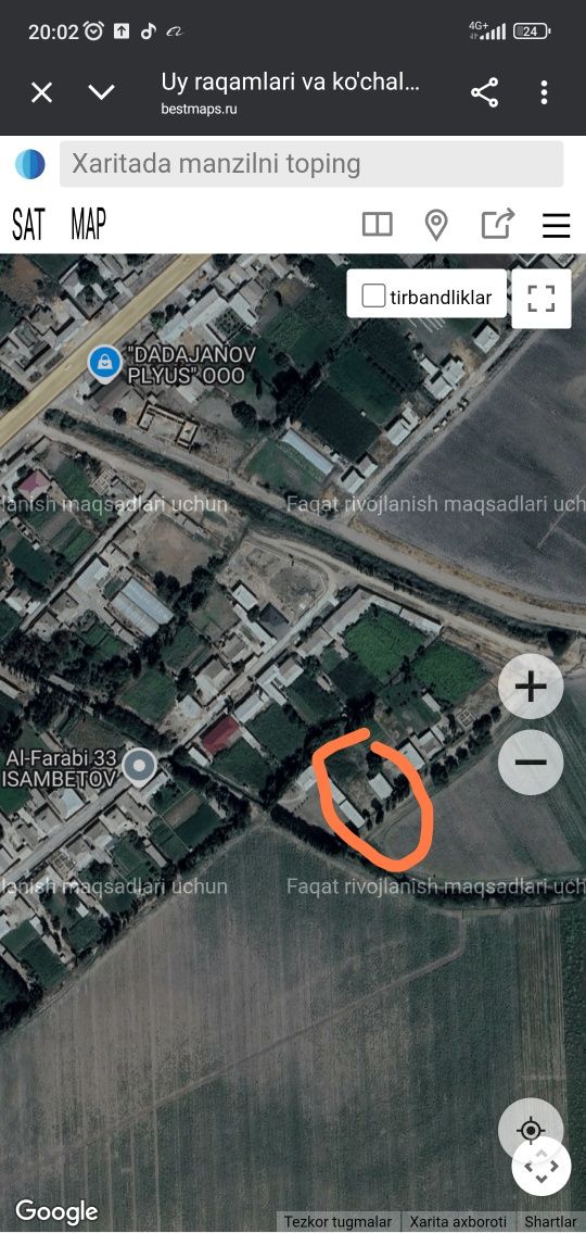 Quyichirchiq tumani PAXTACHI (kamsanol)MFY 59 uy srochno sotiladi