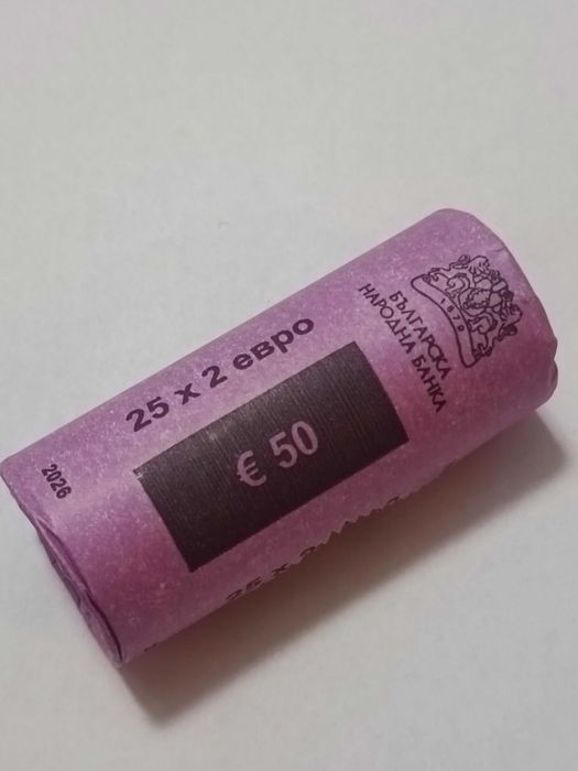 Банков фишек БНБ. България - 25 х 2 Евро., 2026г. - UNC
140 лв