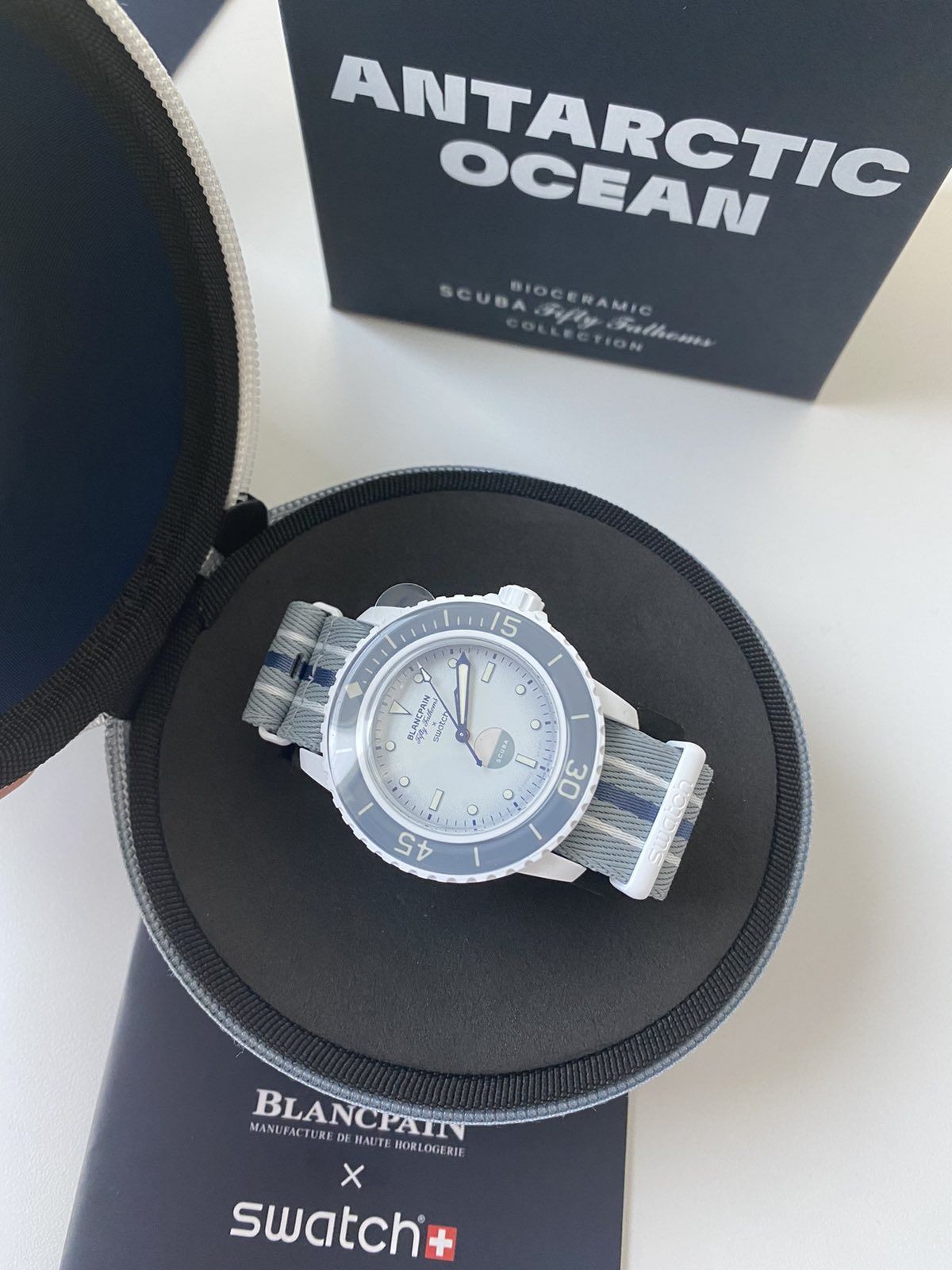 Часовник Blancpain x Swatch Antarctic Ocean