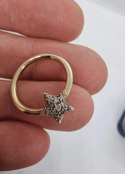 Inel Argint925 Vermeil Cu Diamante